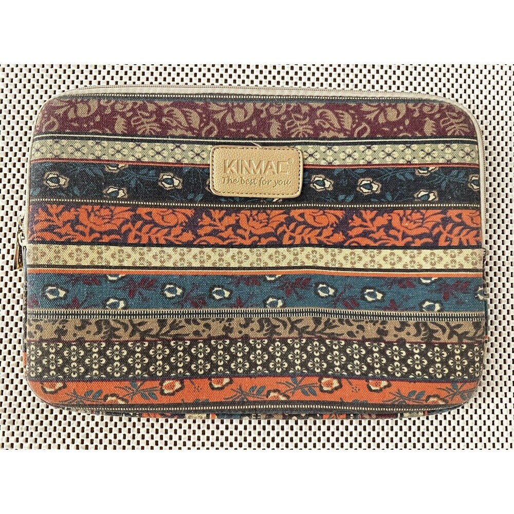 Kinmac Laptop Sleeve Boho Floral For‎ Tablet Zip Closure Padded Hippie